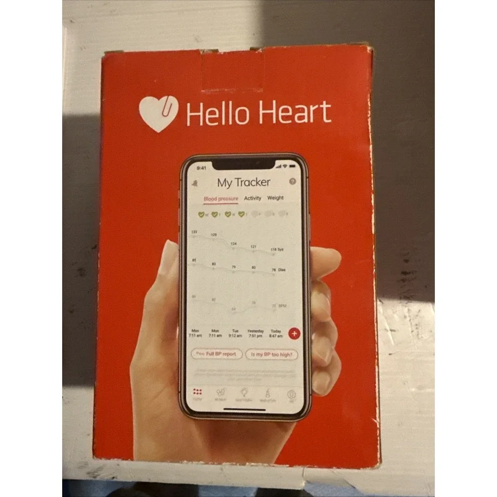 Hello Heart Blood Pressure Monitor Kit w/ App Tracking – New BP Monitor Open Box
